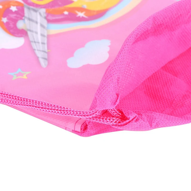 Drawstring Unicorn Backpack Children Kids Waterproof School Bags Cute Animal Fashion Backpacks Colorful Canvas Storage Rucksack