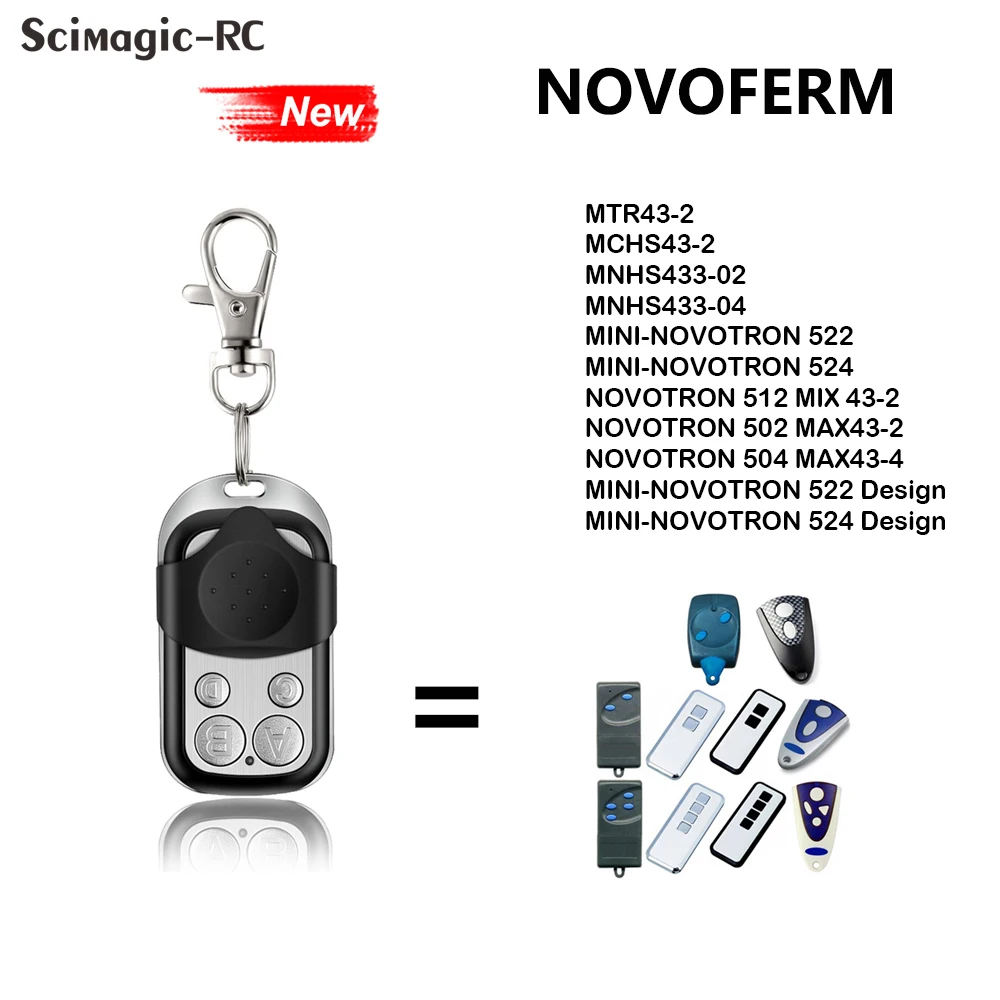 NOVOFERM NOVOTRON 302/304,NOVOFERM MNHS433-02/04 Replacement Garage Door Remote Control