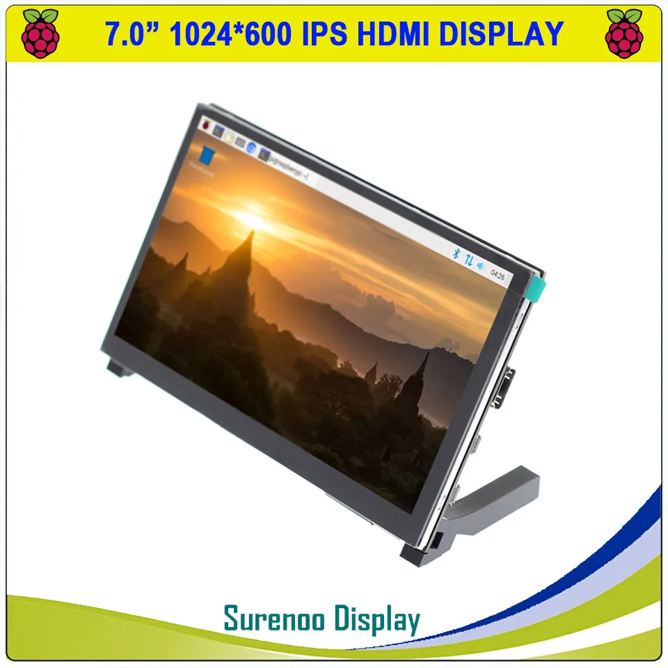 7.0" inch 1024*600 HDMI-Compatible IPS TFT LCD Module Display Monitor Screen USB Capacitive Touch Panel Audio Brightness
