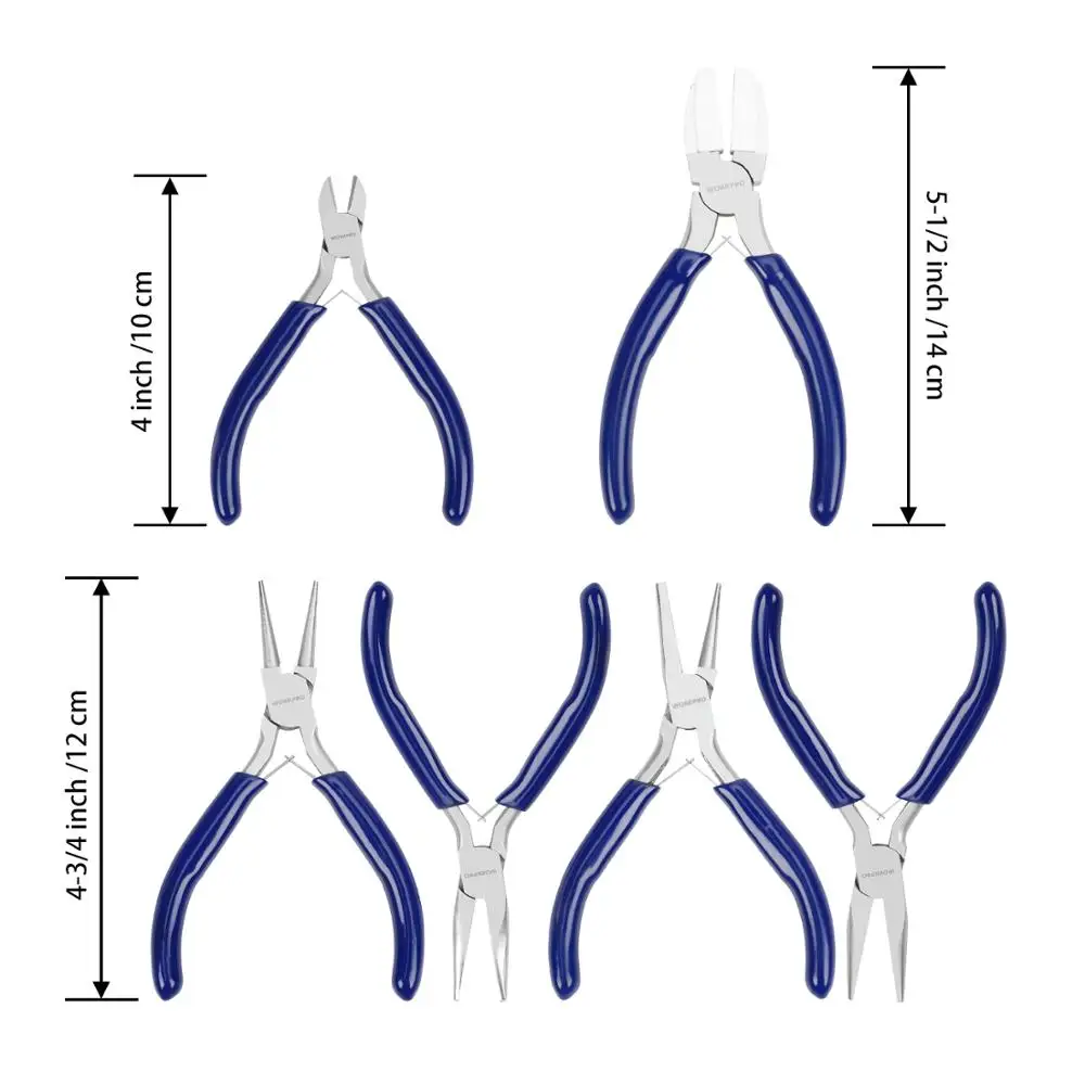 WORKPRO nowy 7PC biżuteria szczypce Mini szczypce zestaw narzędzi do naprawy biżuterii
