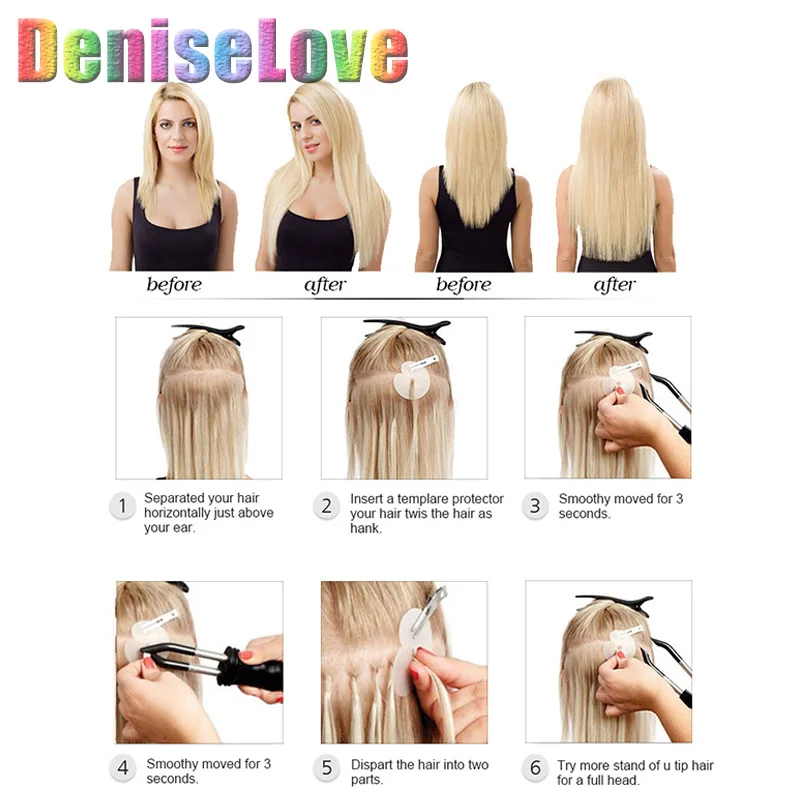 Extensions de cheveux accessoires connecteur de cheveux loof extension de cheveux fer Extension de cheveux humains conectores loof outils