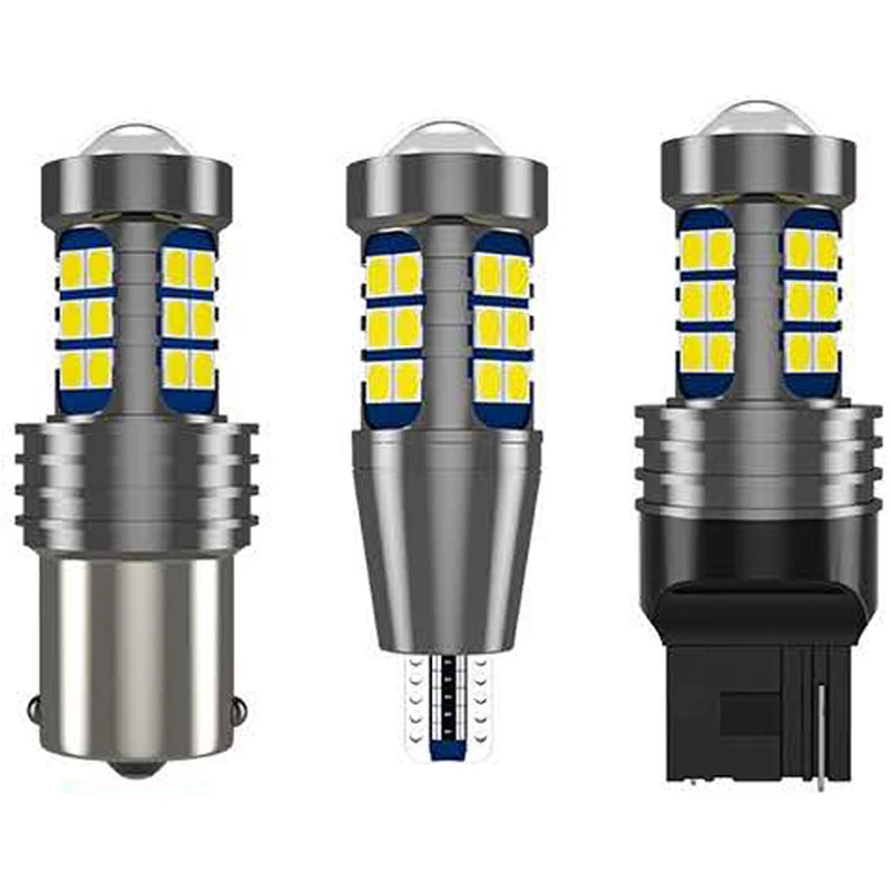 

30x W16W T15 1156 P21W BA15S 7440 W21W WY21W LED Bulbs 3030 27SMD Canbus Backup Light 921 912 Car Reverse Lamp Xenon White 12V