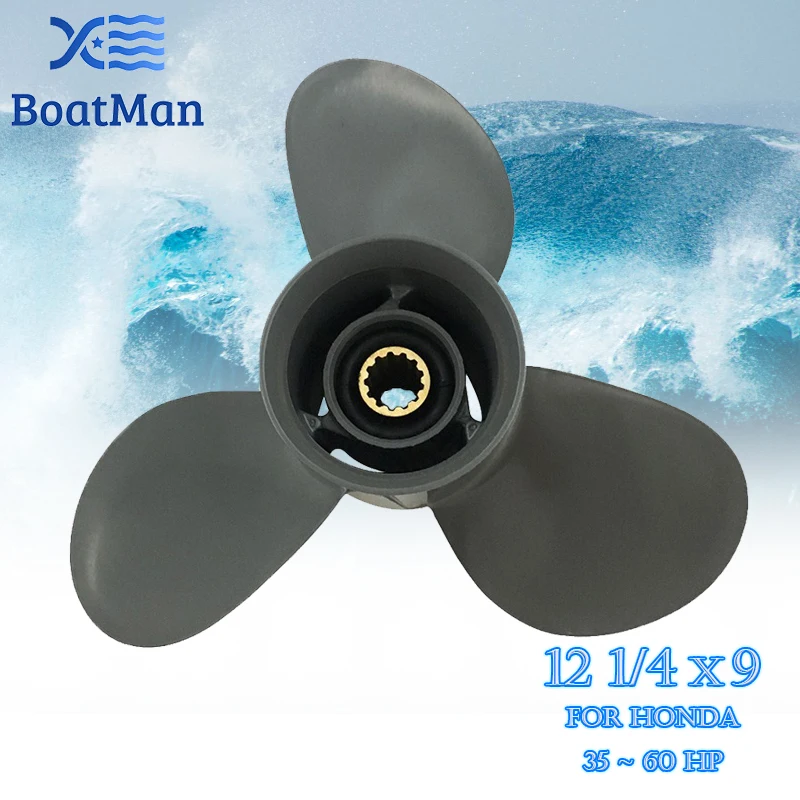 

BoatMan® 12 1/4x9 Aluminum Propeller for Honda 35HP 40HP 45HP 50HP 60HP Outboard Motor 13 Tooth Engine RH 59130-ZV5-009AH Outlet