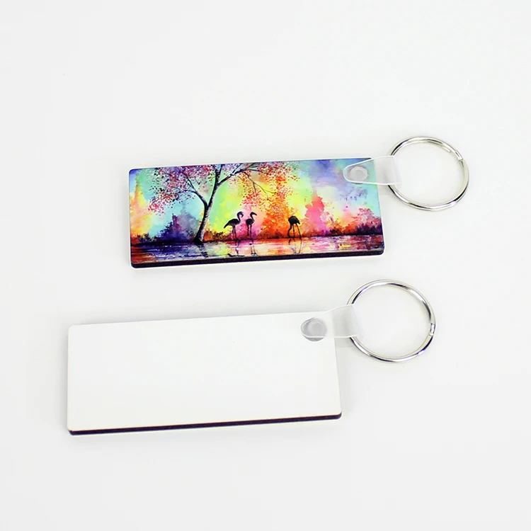 

sublimation blank key chains double heart mdf keychain hot transfer printing diy customized key ring consumables 20pcs/lot