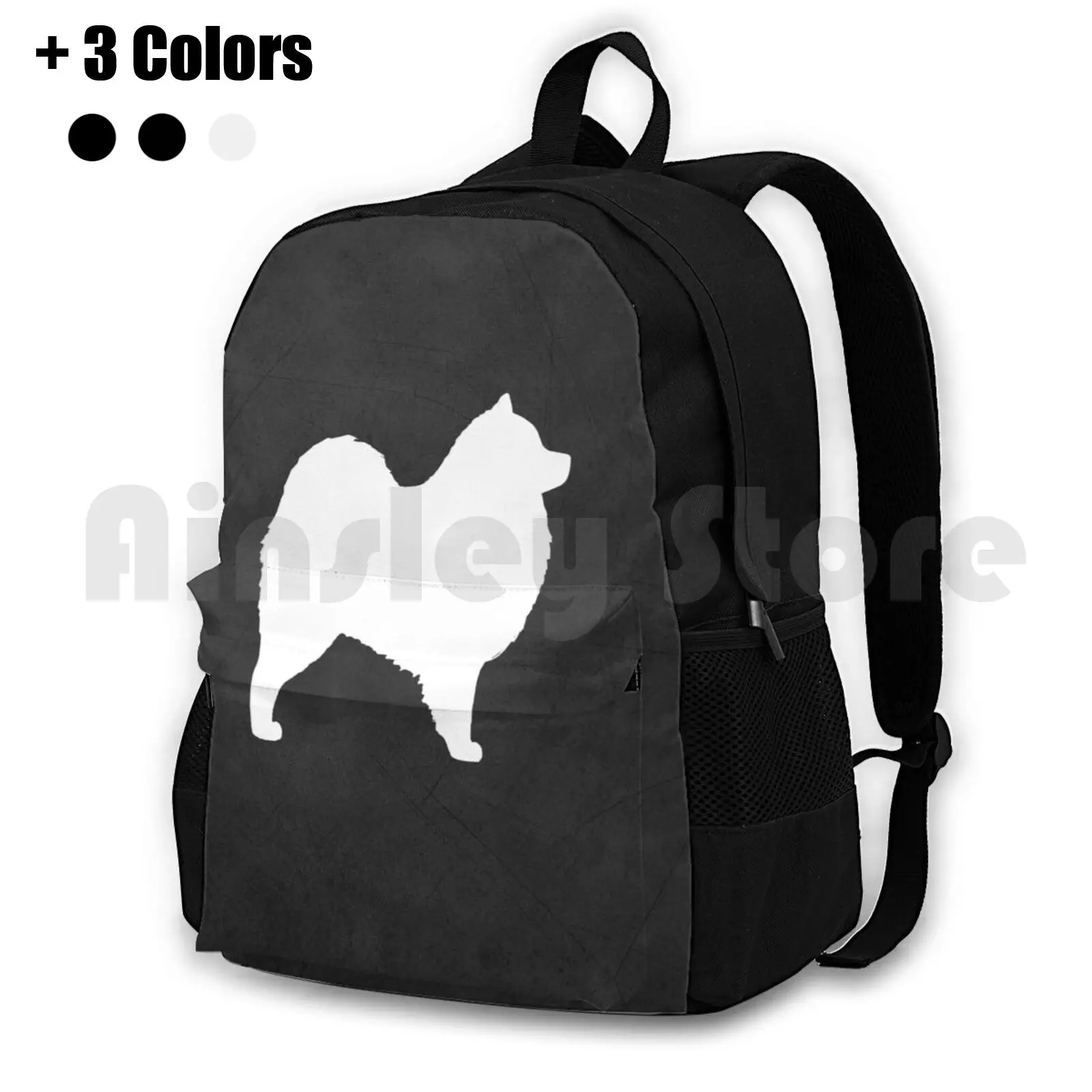 Samoyed Dog Silhouette ( S ) Outdoor Hiking Backpack Riding Climbing Sports Bag Samoyed Samoyed Silhouette Dog Pets Animals