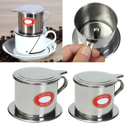 Pour Over Vietnamese Coffee Filter Press Screw Down Insert Single Serve, portable, reusable, environmentally friendly filter.