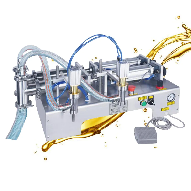 

Factory Direct Sales Equipment Semi-automatic Liquid Filling Machine Pneumatic Automatic Quantitative Filling Machine Double Noz