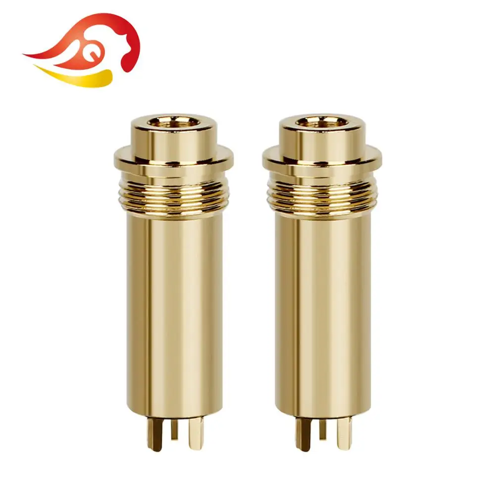 QYFANG Upgrade 4.4mm 5 Pole Stereo Female Main Body Balance Earphone Plug Metal Adapter Audio Jack Wire Connector For NW-WM1Z/A