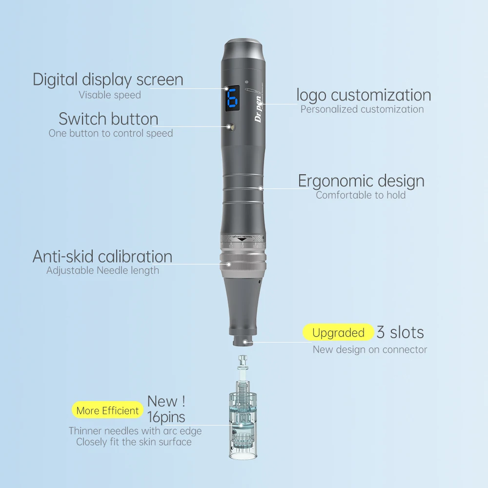 Dr Pen-Bolígrafo M8 profesional con microagujas, diseño de sello eléctrico, máquina MTS para cuidado de la piel