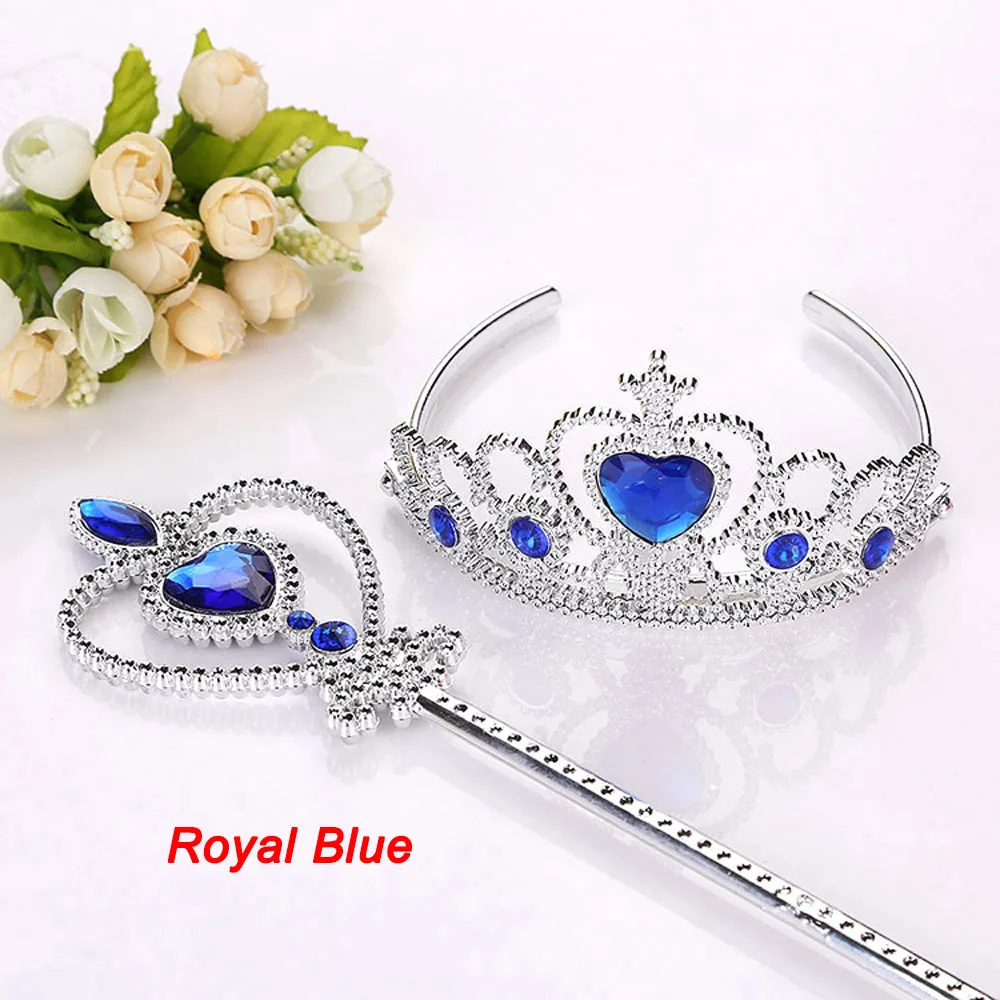 2 Cái/bộ Trẻ Em Trang Sức Vương Miện + Magic Hoa Dây Bé Gái Công Chúa Tiara Phụ Kiện Tiệc Giáng Sinh Lễ Hội Tặng Bé Gái