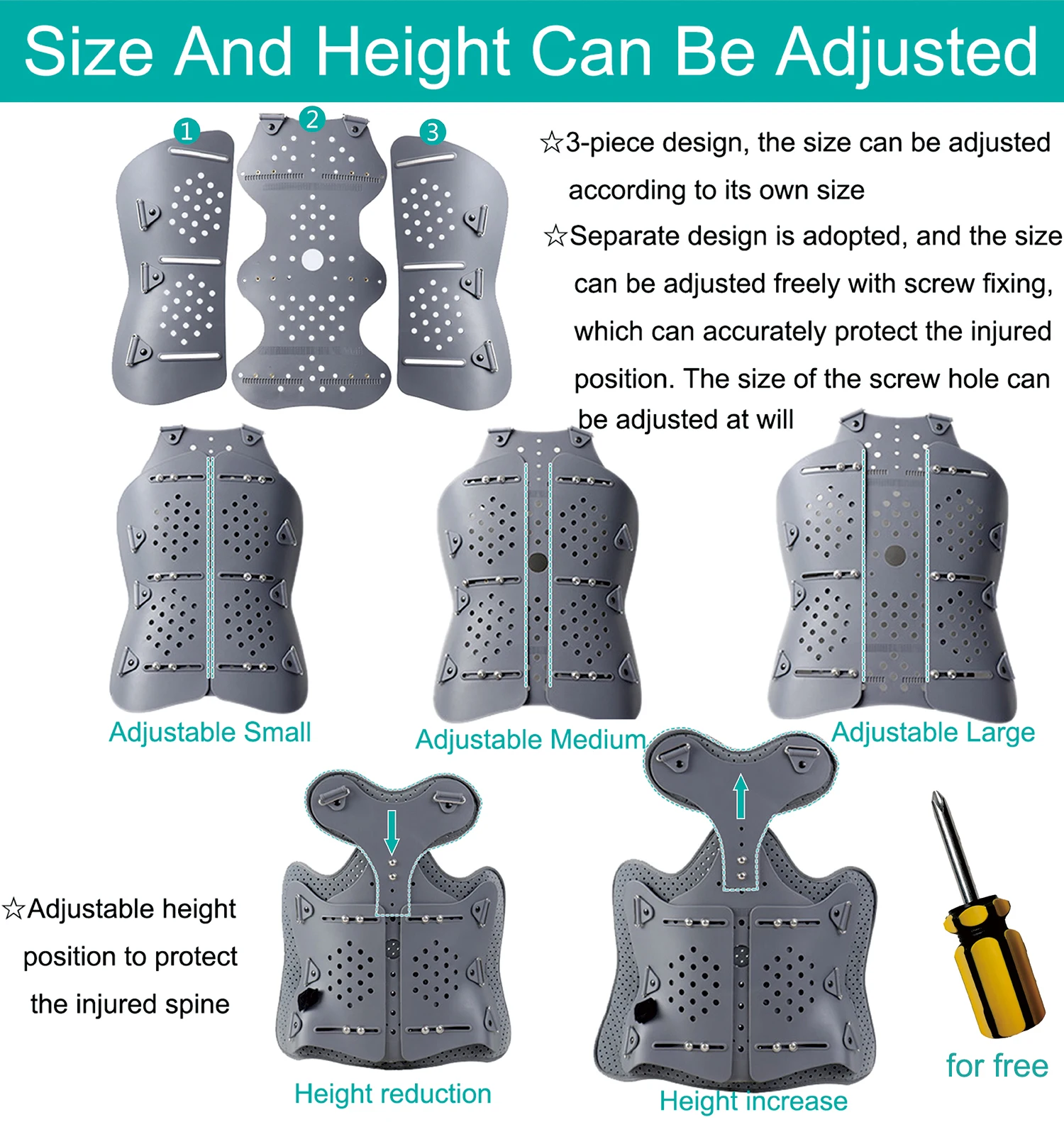 Inflatable Thoracolumbar Orthosis Adjustable Lumbar Spine After Fixation Brace Bracket Thoracic Compression Fracture Support