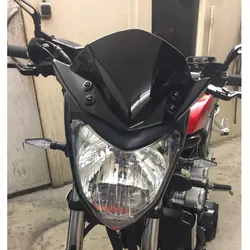Windscreen For 2014 2015 2016 2017 2018 Yamaha FZ16 FZ 16 FZ-S Wind Screen Deflectors Windshield Smoke Black Iridium