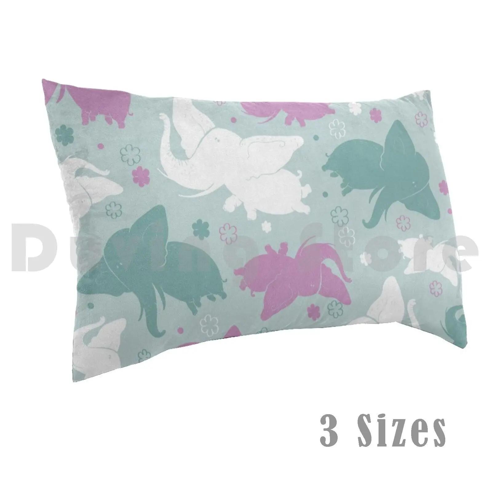 Pillow Case Purple And Teal Elephant Pattern Hat Elephant Pattern Elephant Ellie Elephant Lover