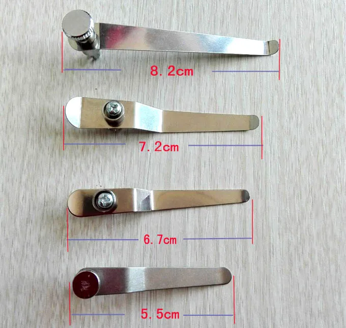 2pcs Stereo Biological Microscope Stage Presser Holder Slides Clips Stainless Steel