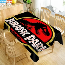 Custom Jurassic Park Table Cloth Holiday Party Waterproof Oxford Fabric Rectangular Tablecloth Home Party Tablecloth