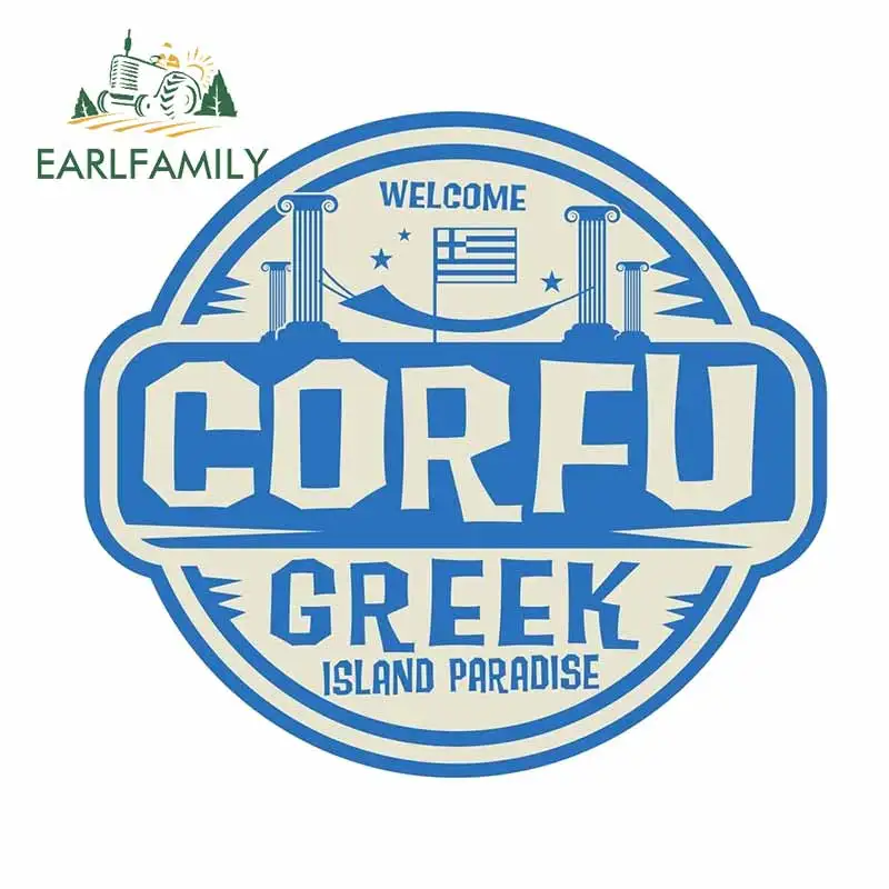 EARLFAMILY 13cm x 11.6cm for Corfu Creek Building Waterproof Decal Car Styling Car Stickers 3D Vinyl Material for Bumper Window