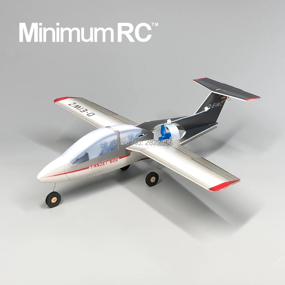 MinimumRC Fan-Jet 600 Jet 35 millimetri EDF 360 millimetri di Apertura Alare 3 Canali Allenatore ad ala Fissa Aereo RC giocattoli all\'aria aperta