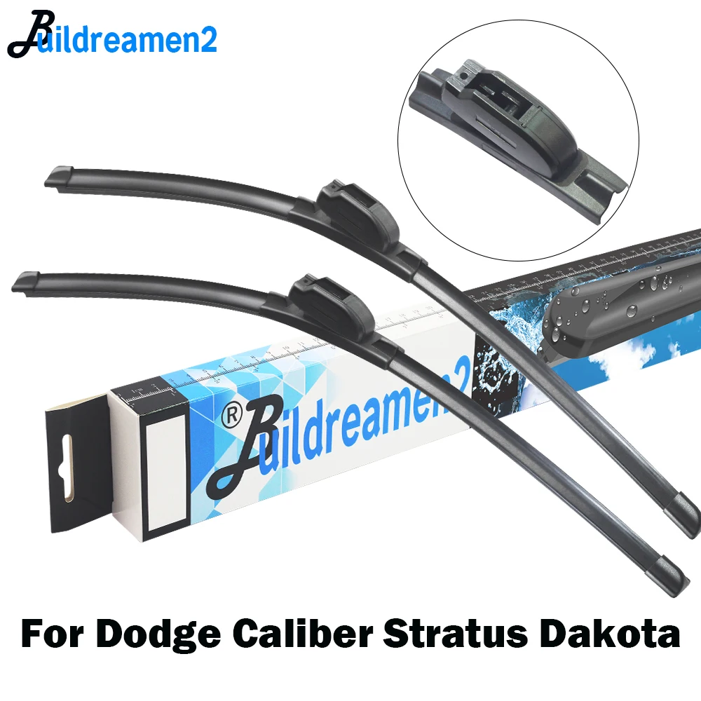 

Buildreamen2 2 Pieces Car Styling Wiper Blade Rubber Windshield Front Wiper For Dodge Caliber Stratus Dakota