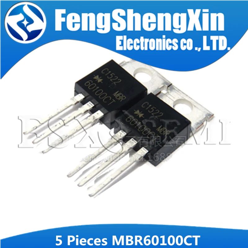 5pcs MBR60100CT TO220 MBR60100 TO-220 60100CT Schottky diode 60A 100V