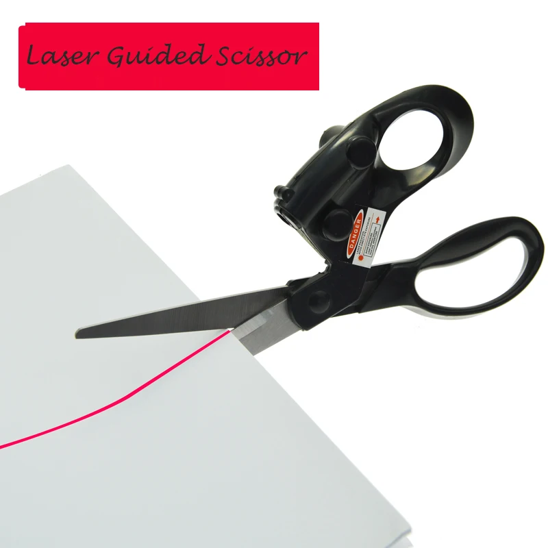 Professional Laser Guided Scissors For Fabric Sewing Cut Sewing Cut Straight Fast Home Crafts Wrapping Scissors DIY Supplies