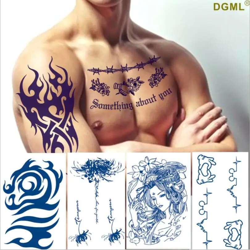 Juice Ink Lasting Waterproof Temporary Tattoo Sticker TTattoos Sun Wing Body Art Arm Fake Tatoo Women Men T1930