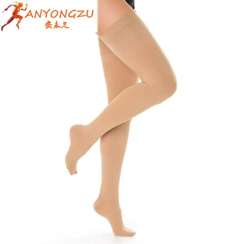 Imagen 2 del producto Medias de compresión de grado médico para hombre y mujer, para Edema de araña varicosa, 30-40 mmHg, soporte de gradiente, S-4XL, presión de viaje