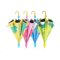 Creative Cute Cartoon Umbrella Kids Rain Sun Umbrellas Children Rainbow Umbrellas Semi Automatic For boys girls Drop Shipping