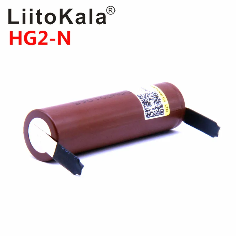 Hot LiitoKala HG2 30Q 18650 3000mah 3.7V High discharge 18650 Battery 30A Rechargeable High Drain Battery or Box Mod flashlight