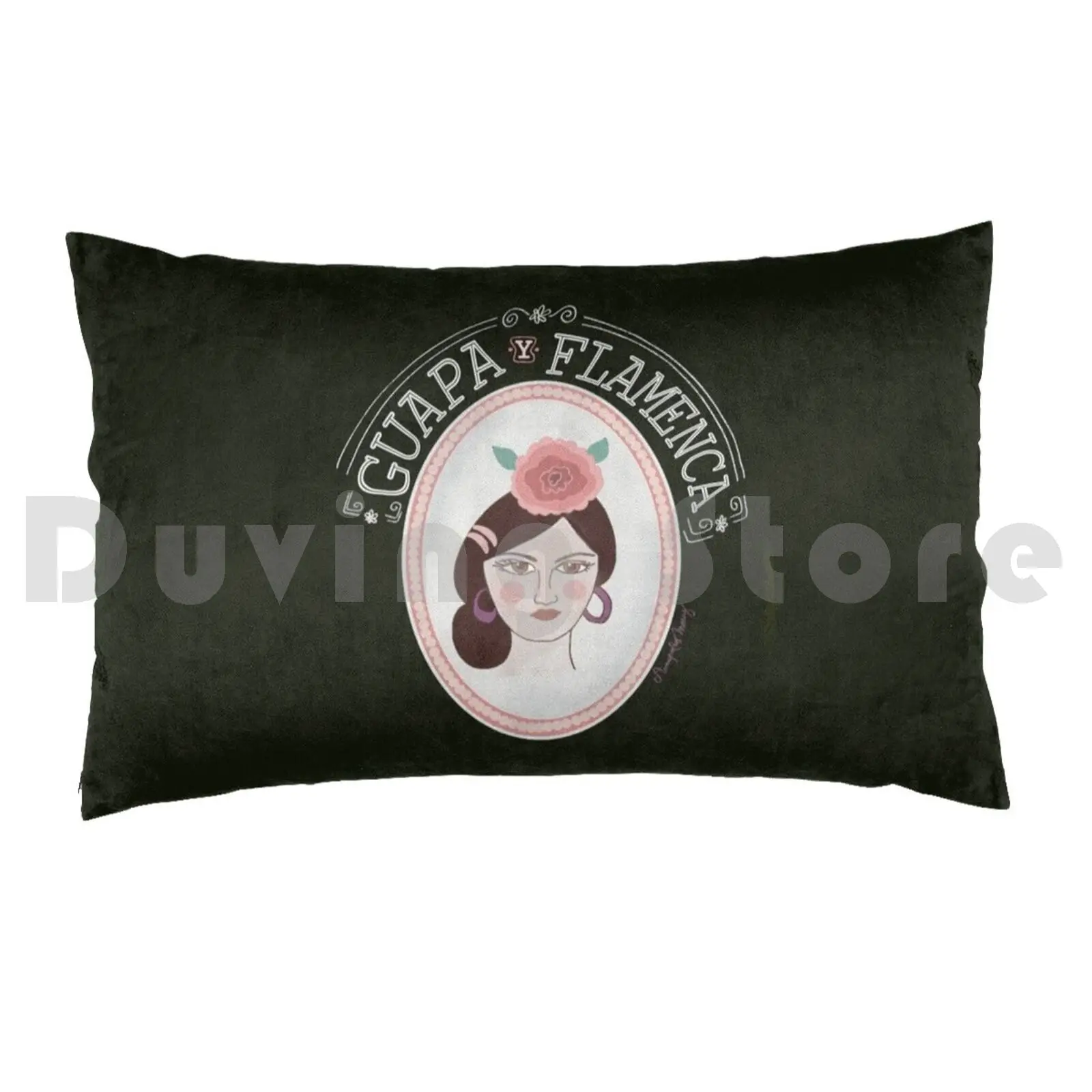 Pretty And Flamenco By Amapolas Moras pillow Case Beautiful Flamenco Flamenco Dancer Gypsy Spanish Spanish