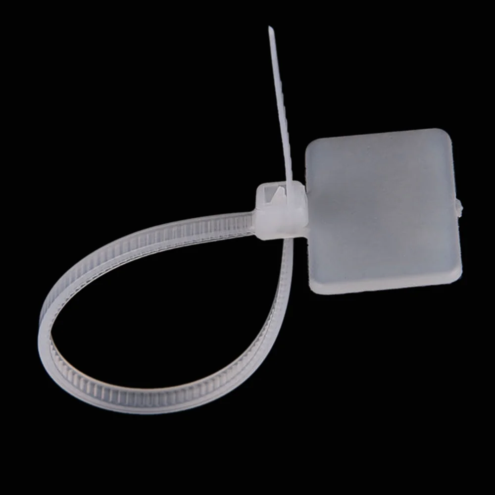 100pcs Muti-purpose Nylon Tie Tags Self-Locking Network Cable Zip Trim Wrap Loop Wire Straps Label