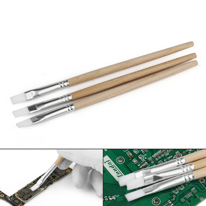 나무 손잡이가 있는 부드러운 나일론 먼지 청소 브러시, 휴대폰 태블릿 노트북 PCB 청소 수리 도구