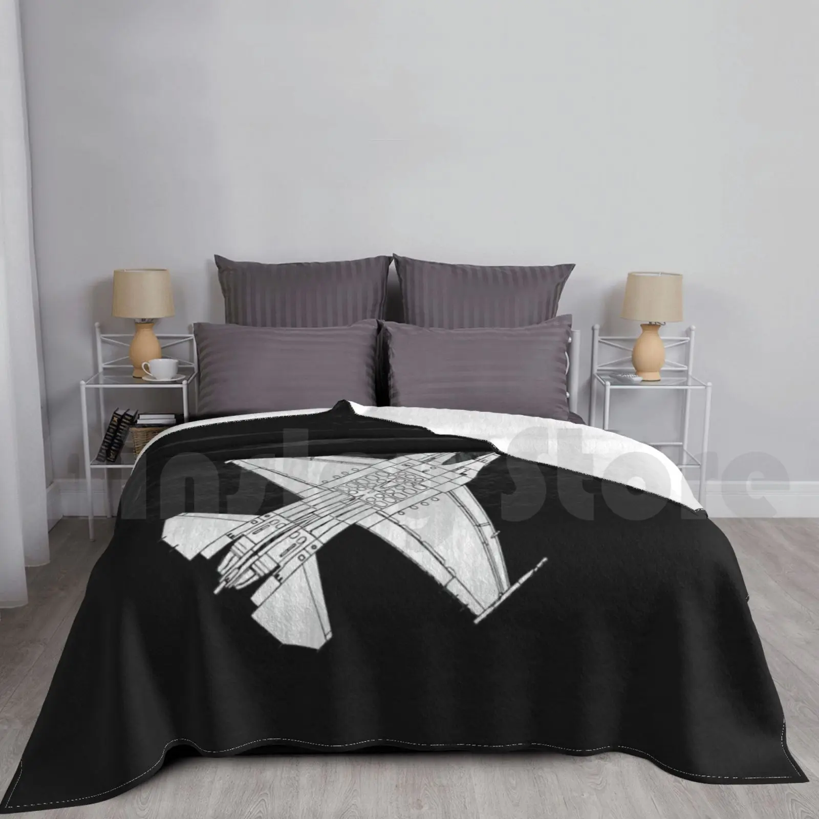 Jasdf Mitsubishi F-2 Blanket For Sofa Bed Travel Jasdf F 2 2 Mitsubishi Japanese Fighter Plane Military Air