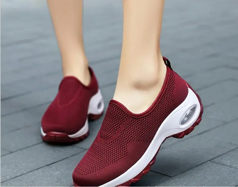 

Spring Summer Shoes Woman Breathable Mesh soft bottom Flat Platform Women Shoes Women's Loafers Wedges Ladies Shoes Large size