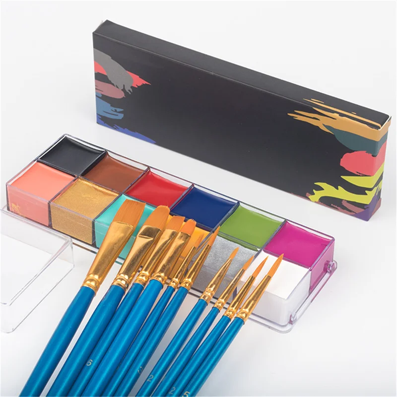 SFX Make-up-Set, 12-farbig, Gesichts- und Körperbemalung, Öl, Bühne, Spezialeffekte, Halloween, Wunde, Narbe, Wachs, Make-up, gefälschte Schorf, Blutspatel, Farbe – Detail 21