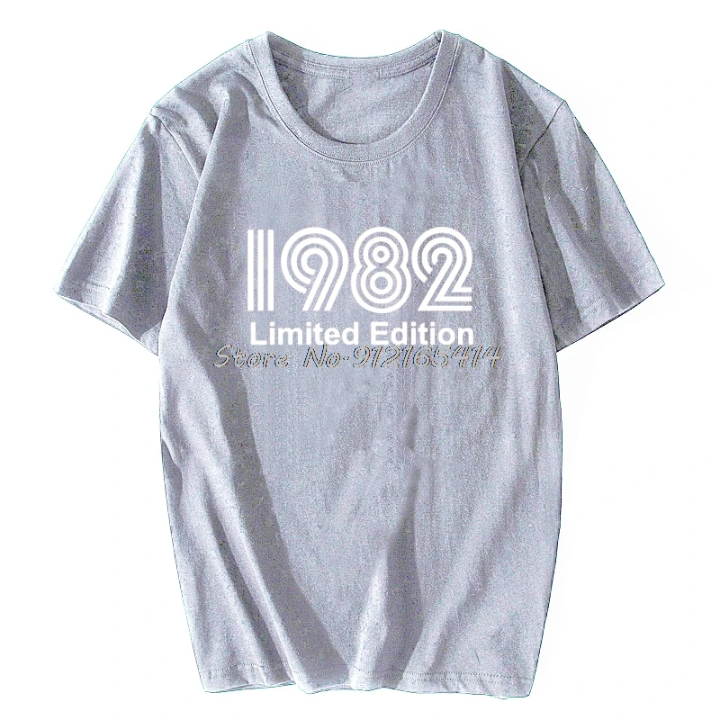 1982 Limited Edition Present T Shirt Funny 39th Birthday Gift For Husband Man Short Sleeve Round Neck Cotton Casual T-Shirt