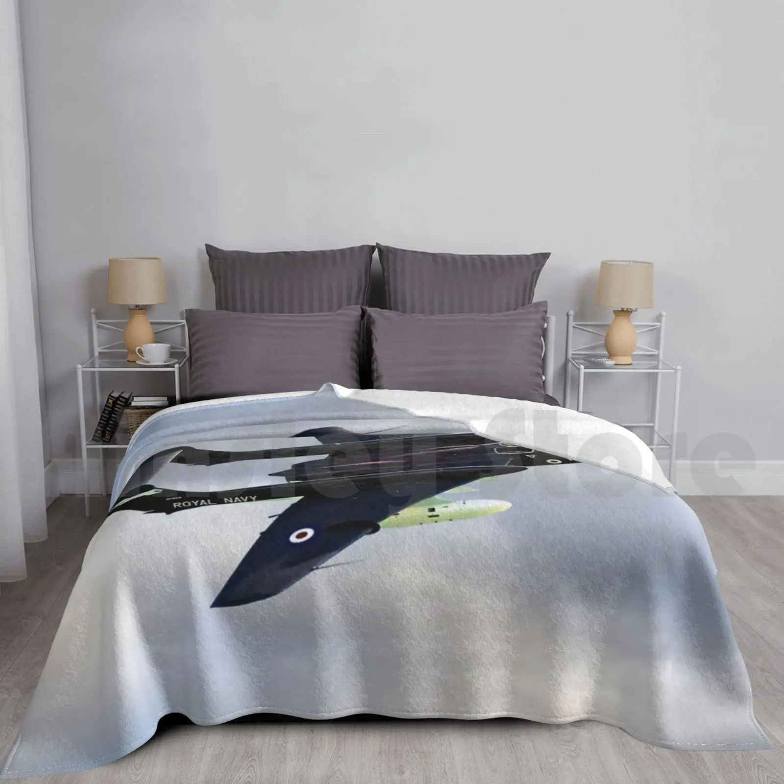 Sea Vixen Blanket Fashion Custom De Havilland Sea Vixen Fleet Air Arm Carrier Ark Royal Hms Ark Royal Hms