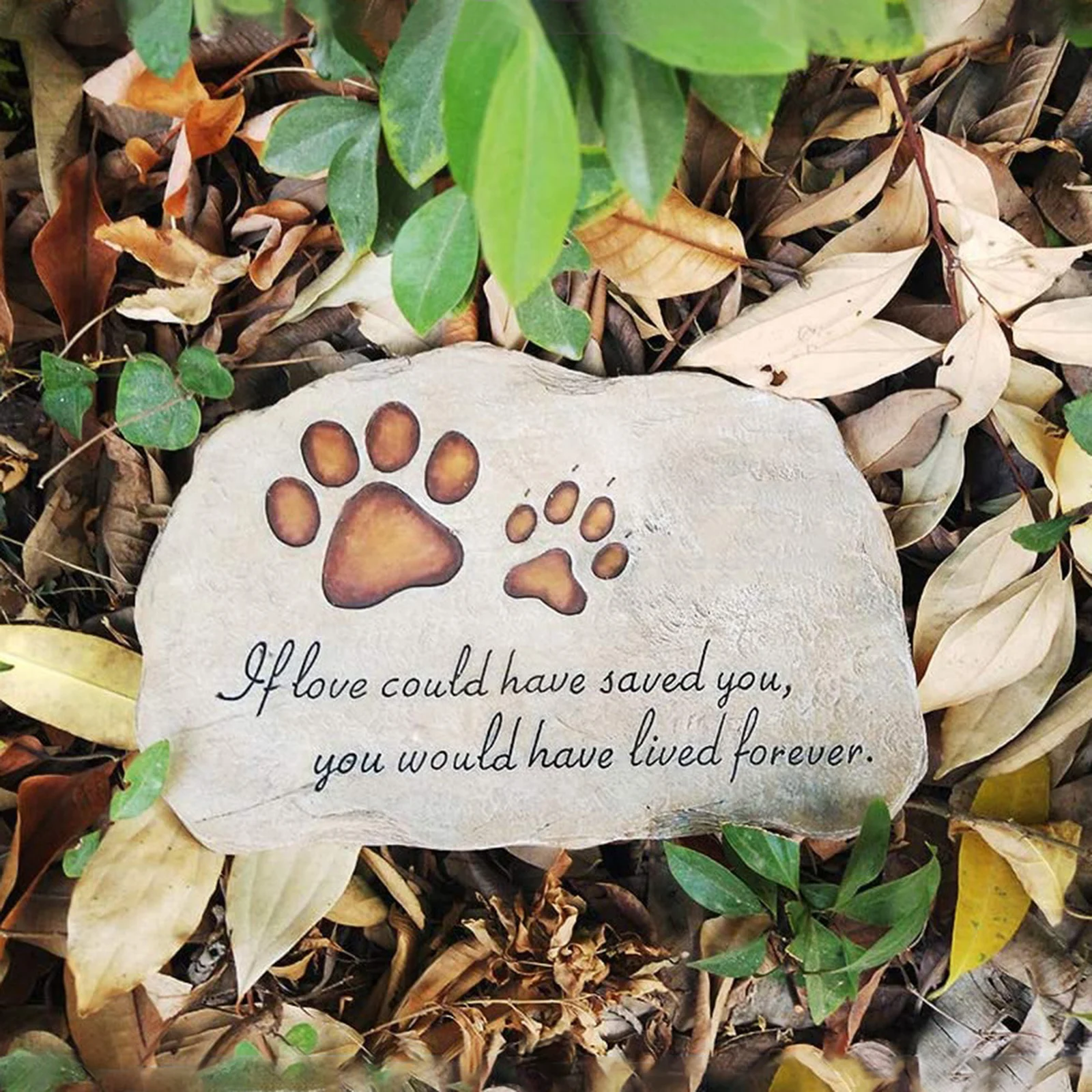 Pet Memorial Stone Outdoor Dog Grave Marker Cat Garden Tombstone Headstone Decorative Sympathy Remembrance Pet Loss Gift