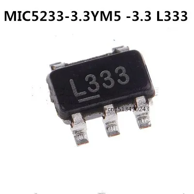 Original new 20pcs/  MIC5233-3.3YM5 -3.3 3.3V  L333 SOT23-5