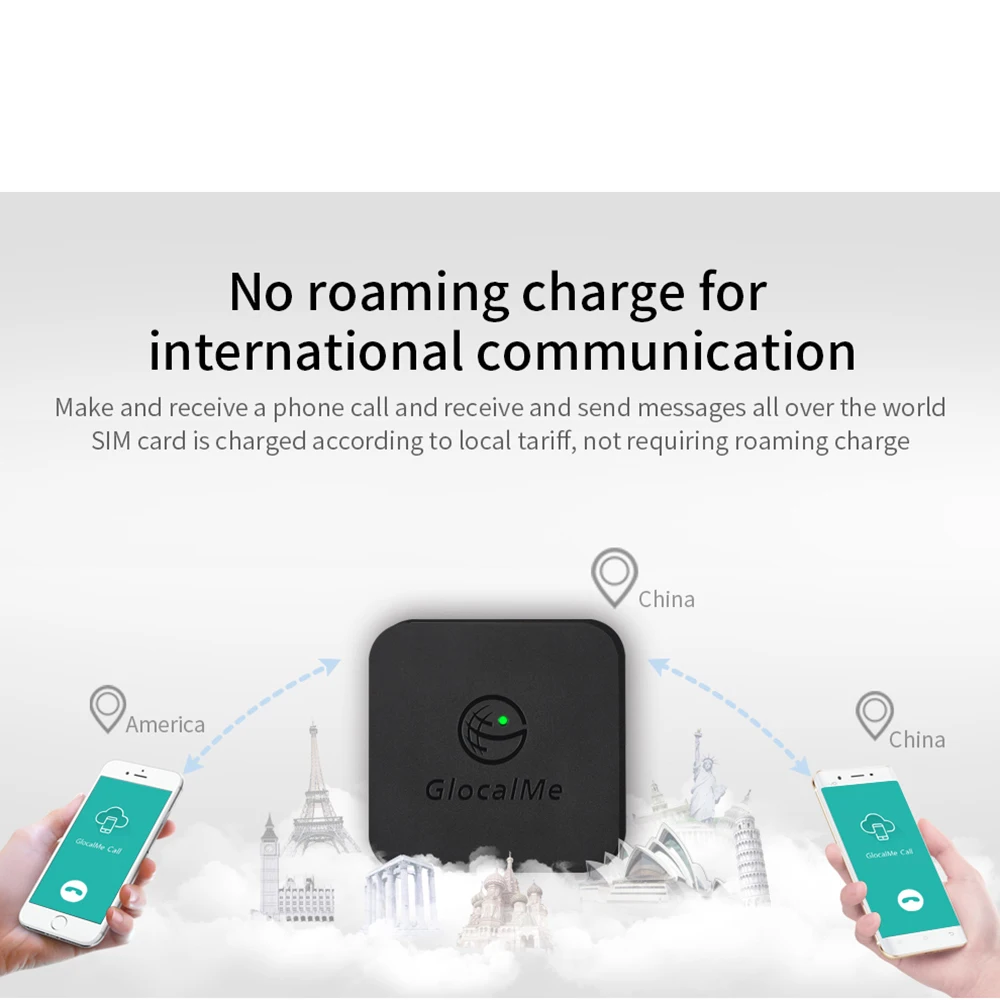 Glocalme Call Multi SIM Dual Standby No Roaming Abroad 4G SIMBOX for iOS & Android  No Need Carry WiFi / Data to Make Call &SMS