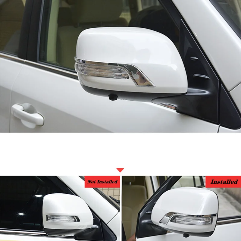 For Toyota Land Cruiser 200 LC200 2011 2012 2013 2014-2019 Car Wing Door Side Rearview Mirror Cover Chrome Trim Garnish One Pair