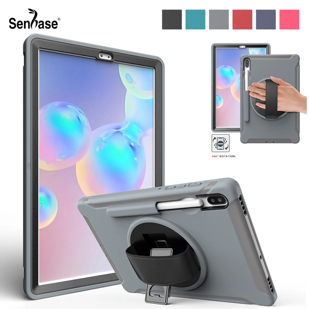 

Kids Safe Shockproof PC + TPU Combo Hand Strap Stand Tablet Cover For Samsung Galaxy Tab S6 10.5 inch 2019 SM T860 T865 Case