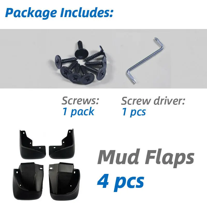 For Honda Accord 1998-2002 Black Mudflaps Splash Guards Front Rear Mud Flap 4PCS