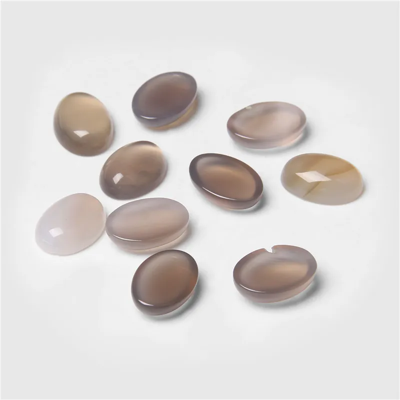 10pcs/lot Natural Stone Cabochon 8-25MM Tiger Eye Agat Oval Cameo Fit DIY Ring Earring Bracelet Necklace Making Jewelry Finding