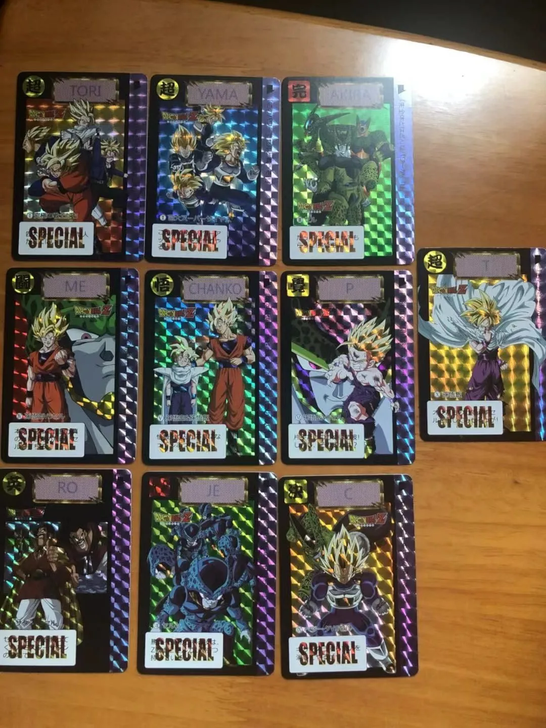 BANDAI Dragon Ball Imitation of The Original Bomb Style Cell Son Goku Game Flash Card 32 Sets of Out-of-print Collection Cards