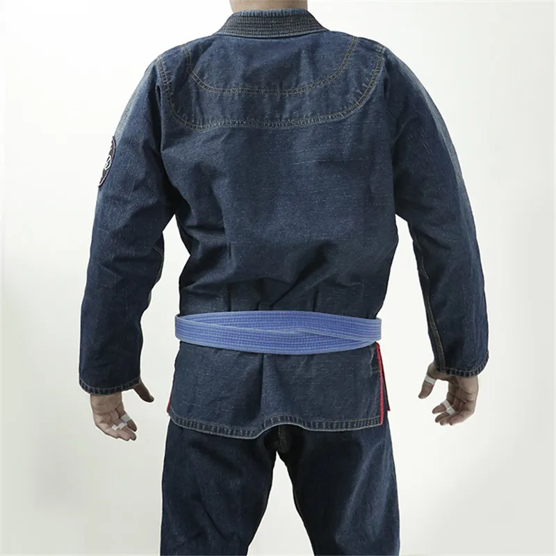 Dracula Bjj  Denim Martial Jujitsu Suit Kimono Arts Clothing Brazilian MMA Teakwondo Judo Fightwear