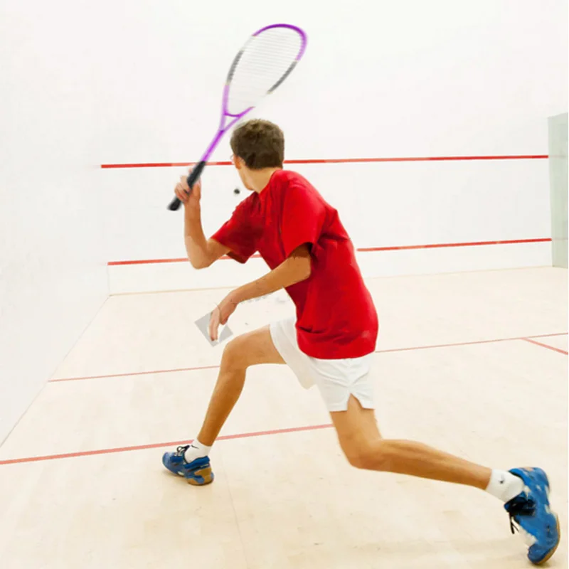 Raquette de squash IkSquash à double pointe jaune, entraînement de vitesse, balle, caoutchouc, 2 pièces