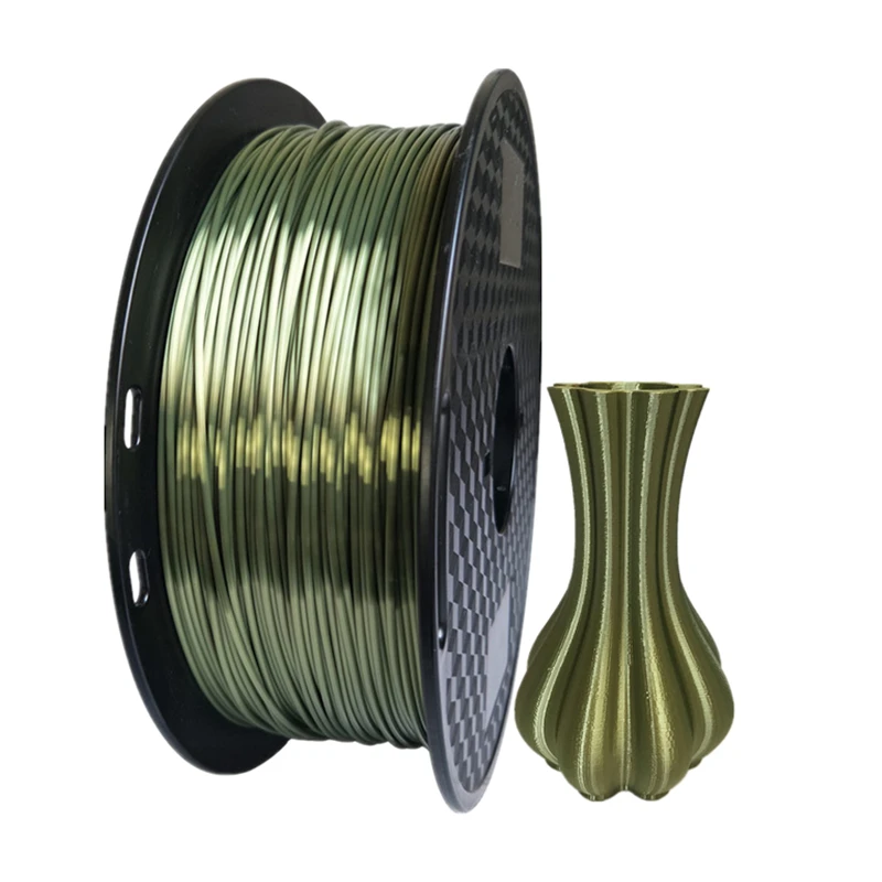 

Silk PLA 3D Printer Filament 1.75mm 250g/500g/1Kg Filaments Silky Shine 3D Printing Material Shiny Metallic Like Feel Bronze