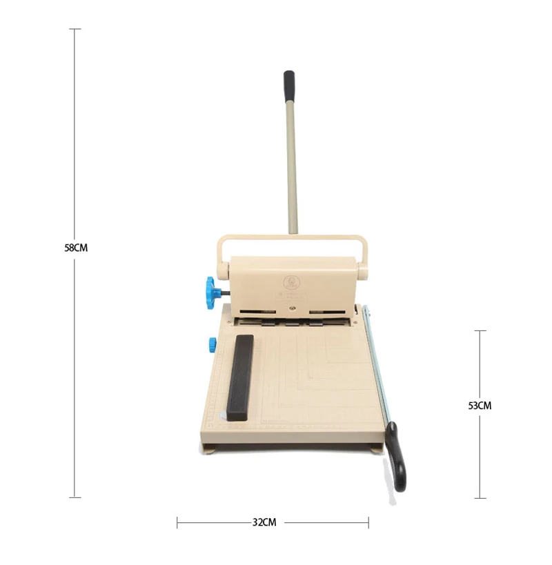 

YG-210 Three-Hole Punching Machine Adjustable Hole Spacing Belt Knife Cutting Machine A4 Paper Trimming Grid Positioning