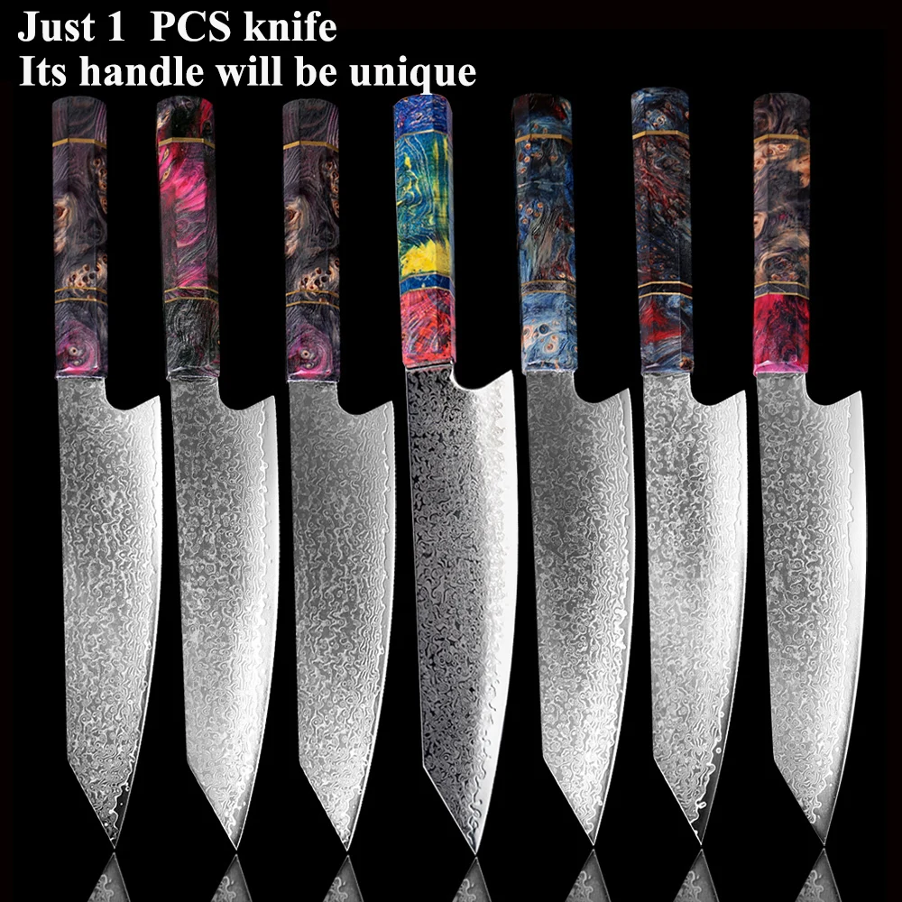 XITUO Damascus Chef Knife 8 Inch Japanese Kitchen Knife Sharp Gyuto Slice Cleaver Santoku Stable Solid Wood Handle Cooking Tool