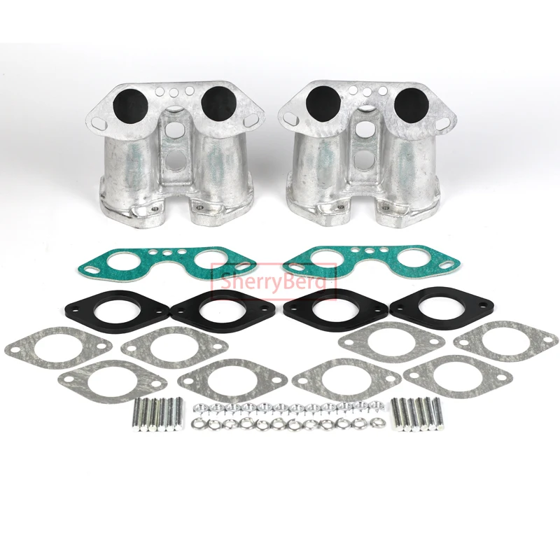 KIT de colectores de admisión duales sherryberg para PORSCHE 914 WEBER 40IDF 44IDF 48 IDF DELLORTO DRLA EMPI karburetor Carb cuerpo del acelerador